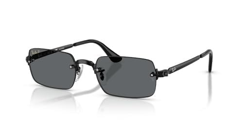 Ray-Ban RB 3928 00281 54 A$AP ROCKY Unisex Polarize Dikdörtgen Siyah Metal Güneş Gözlüğü