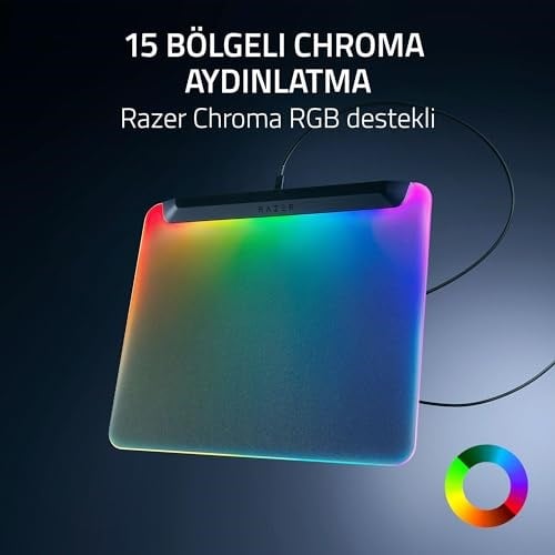 Razer Firefly V2 Pro - RGB arkadan aydınlatmalı oyun mouse matı - Entegre USB Bağlantı Noktası (15 Bölge LED Aydınlatma, Optimum İzleme içi - Seçenekler: Firefly V2 Pro - Siyah, Firefly V2 Pro - Beyaz