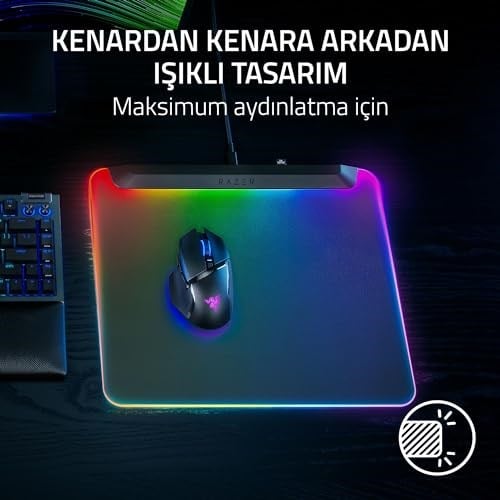 Razer Firefly V2 Pro - RGB arkadan aydınlatmalı oyun mouse matı - Entegre USB Bağlantı Noktası (15 Bölge LED Aydınlatma, Optimum İzleme içi - Seçenekler: Firefly V2 Pro - Siyah, Firefly V2 Pro - Beyaz