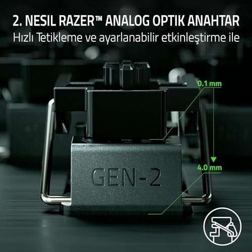Razer Huntsman V3 Pro Tenkeyless - Sayısal Tuş Takımsız Analog Optik E-Spor Klavye - Razer Snap Tap & Hızlı Yangın Tetikleyici (Kontrol  - Seçenekler: Huntsman V2, Huntsman V2 PUBG, Huntsman V3 Pro...