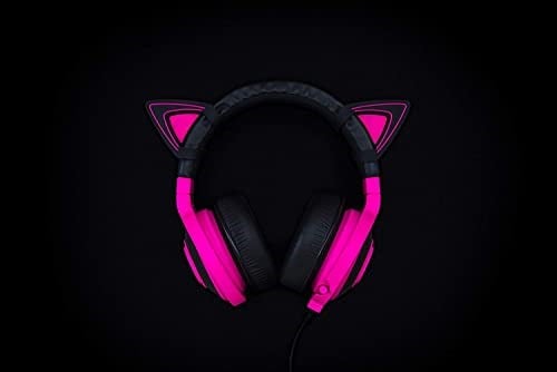 Razer Kitty Ears - Tüm Kraken Kulaklıklar için Kitty Ears (Krakeninize uyacak şekilde tasarlandı, Ayarlanabilir, Su Geçirmez) Neon