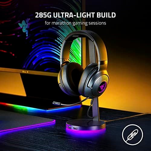 Razer Kraken V3 X Kablolu USB Oyun Kulaklığı: Hafif Yapı - Triforce 40mm Sürücüler - HyperClear Kardioid Mikrofon - 7.1 Surround Ses - Chroma RG - Seçenekler: Kraken V3 X, Kraken V3 HyperSense, Kraken