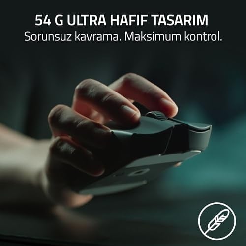 Razer Viper V3 Pro - Ultralight Kablosuz Espor Oyun Mouseu (8K Hz HyperPolling, 54g hafif tasarım, Focus Pro Sensör 35K DPI, HyperSpeed Kablosuz, 95 saat pil ömrü) Siyah