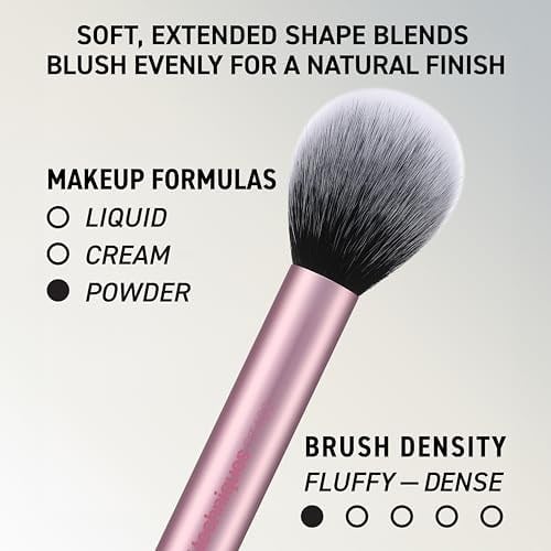 REAL TECHNIQUES Everyday Essentials makyaj fırçası, yüz için komple set (yüz süngeri, yüz, ruj, ayarlama ve delüks göz farı fırçası)