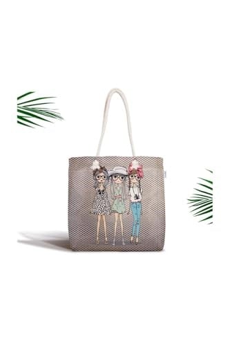 RealHomes Fashion Girls Dijital Baskılı Modern Fermuarlı Kumaş Çanta Canta-570, CANTA-570