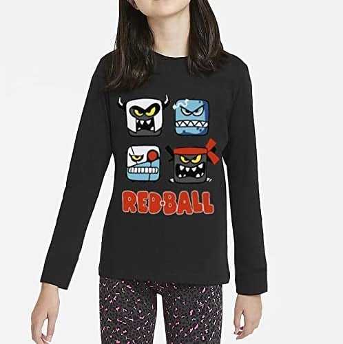 Red Ball Uzun Kol Çocuk Tişört Siyah Unisex Kesim