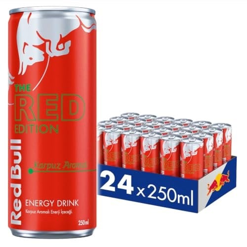 Red Bull Enerji İçeceği, Karpuz, 250 ml (24lü Paket, 24x250 ml)