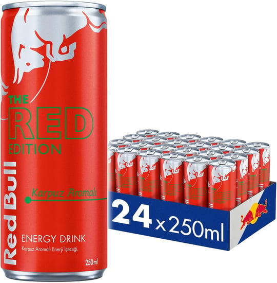 Red Bull Enerji İçeceği, Karpuz, 250 ml (24lü Paket, 24x250 ml)