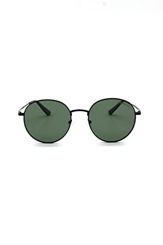 REDBERRY Marka RB 2102 C3 Unisex,OVAL,METAL,SİYAH Çerçeve ORGANİK,YEŞİL Cam 54 Ekartman Güneş Gözlüğü