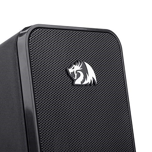 Redragon Stereo Hoparlör 2.0 Stentor (GS500) 2 x 3 W Arka Aydınlatmalı Bilgisayar için, Kırmızı, USB üzerinden güç beslemesi ve 3,5 mm jak fişi, siyah