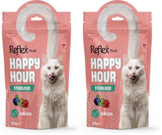 Reflex Happy Hour Kisirlaştirilmiş Kedi Ödül Mamasi 60 Grr 2li paket