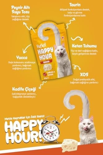 Reflex Happy Hour Seçici Kedi Peynir Tavuk Kedi Ödül 60 Gr