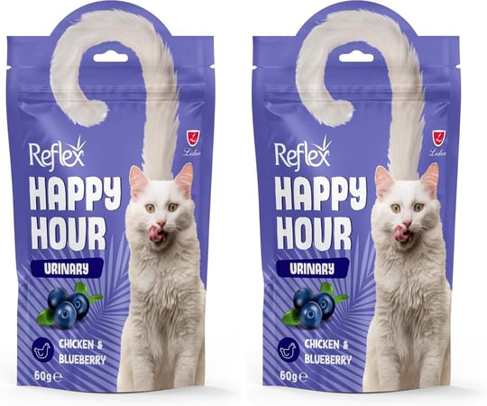 Reflex Happy Hour Üriner Sistem Destekleyici Kedi Ödül Mamasi 60 Gr 2li paket