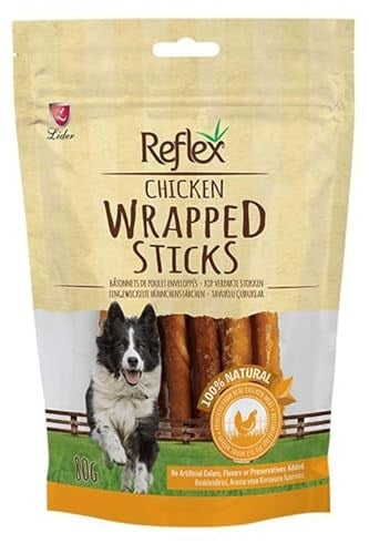 Reflex Kurutulmuş Chicken Wrapped Sticks Tavuk Parçalı Çubuk Köpek Ödülü 80 Gr