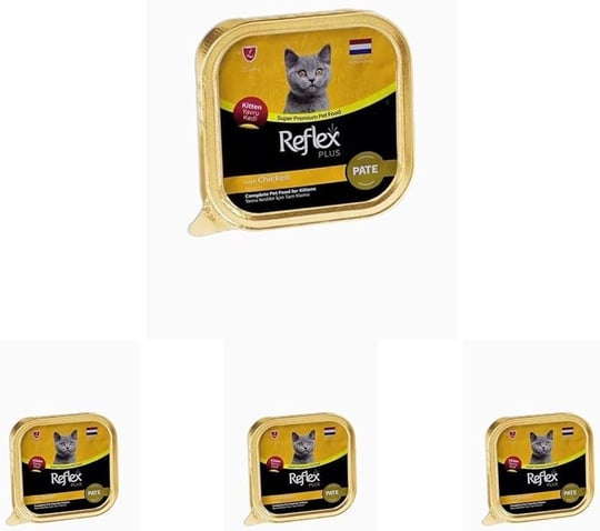 Reflex Plus Pate With Orgranic Chicken Adult Cat Food 85 Gr 2li paket