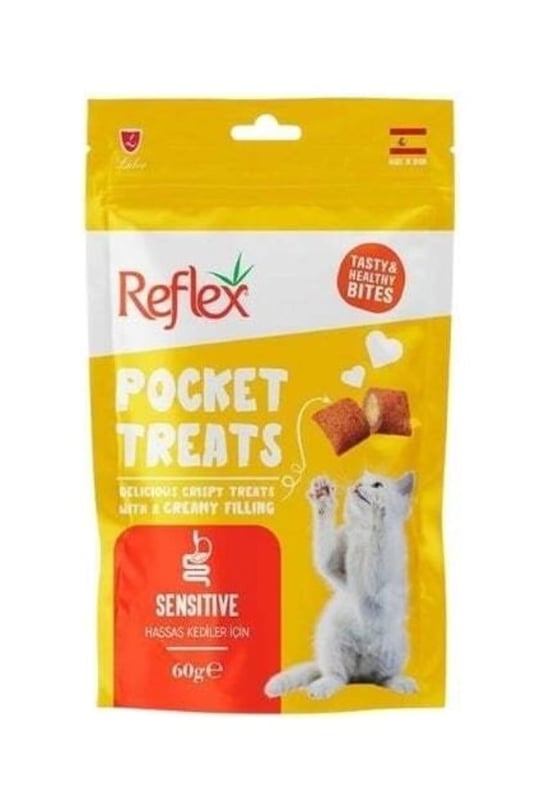 Reflex Pocket Treats Sensitive Hassas Kedi Ödül Maması 60 gr Tekli Paket