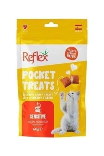 Reflex Pocket Treats Sensitive Hassas Kedi Ödül Maması 60 gr Tekli Paket