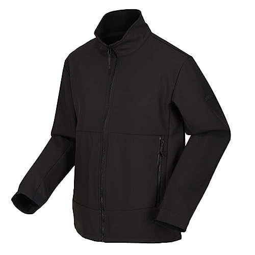 Regatta Erkek Dendrick Yumuşak Kabuk Ceket, Siyah, XL