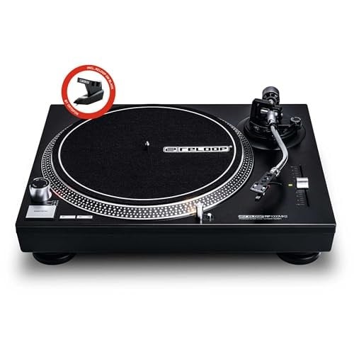 Reloop RP-1000 MK2 | Hifi/DJ Belt-Drive Pikap/Turntable, Ortofon OM Black Pikap İğnesi ve Headshell ile Birlikte - Seçenekler: RP-1000 MK2, RP-2000 MK2, RP-4000 MK2