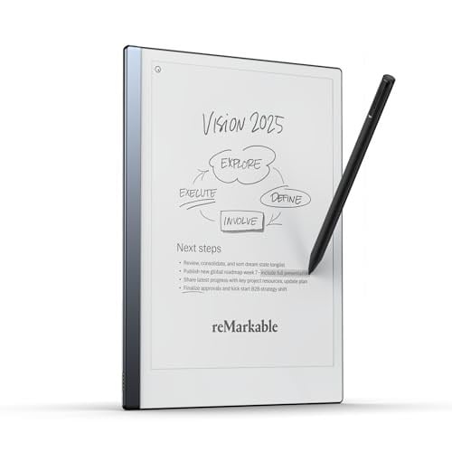 reMarkable 2 - Tablet Kağıt Yeni Nesil (Marker Plus Silgi dahil) - Kağıt gibi görünen bir ekranda yazılı notlar alın; metne dönüştürün; tüm cihazlarda görüntüleyin