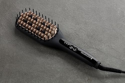 Remington Düzleştirici Fırça 2Si 1 Arada: Daha Kısa Şekillendirme Süresi için Düzleştirici ve Saç Fırçası (Soğuk Uçlu Seramik Kaplı ve Antistatik Kıllar, Dijital Ekran, 150-230 ° C) Cb7400