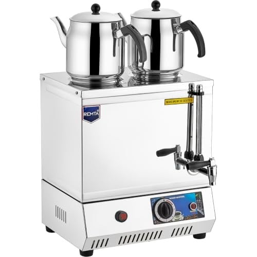 Remta EP05 40 Model Elektrikli Çay Ocağı, 28 L, Pleytsiz, Beyaz, Paslanmaz Çelik, 2000 W, Otomatik Isı Kontrol, Demlikler Hariç