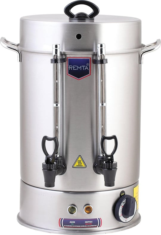 Remta Standart Çay Makinesi, 60 Bardak, Gümüş, 7 lt - Seçenekler: 7lt, 9lt, 12lt, 15lt, 22lt, 36lt, 50lt, 5lt