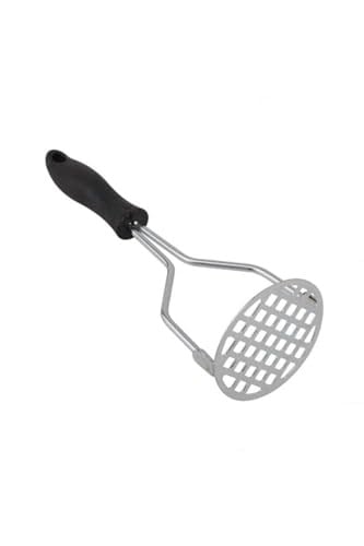 Renkli Plastik Saplı Paslanmaz Metal Patates Ezici Püre Yapıcı