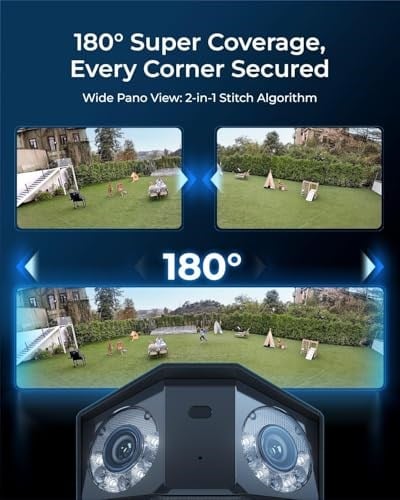 REOLINK Duo 3 PoE 16MP UHD Çift Lensli PoE Güvenlik Kamerası, 180° Panoramik Görünüm, Hareket İzleme, F1.6 Renkli Gece Görüşü, Kişi/Araç/Hayvan Algılama, 2 Yönlü Ses, 7/24 Kayıt Desteği