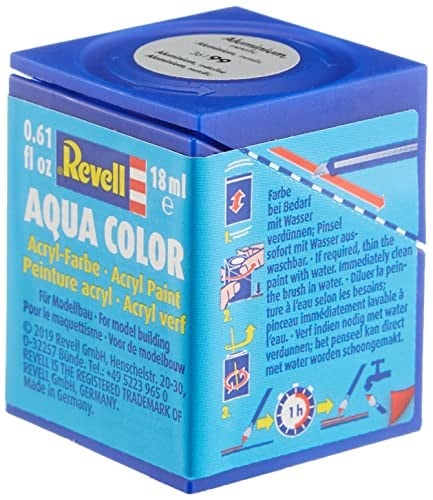 Revell - Su Bazlı Maket Boyası Aluminyum Metalik 18 Ml