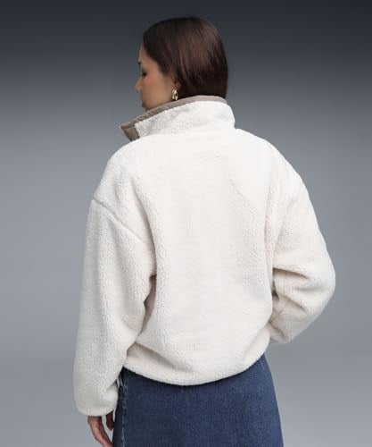 Reversible Sherpa Kadın Bej Günlük Stil Ceket 68838687
