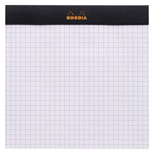 Rhodia Kareli Bloknot, Siyah, 148x148 mm - Seçenekler: 74x105 mm, 74x210 mm, 85x120 mm, 110x170 mm, 148x105 mm...
