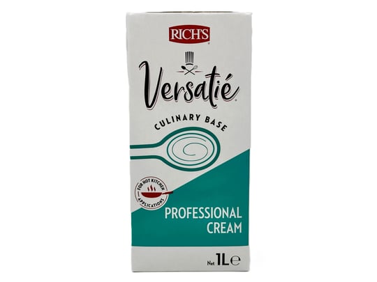 Richs Versatie Professional Cream - Sıcak Mutfak Uygulamaları için Bitkisel Yağlı Şekersiz Krema - 1 L
