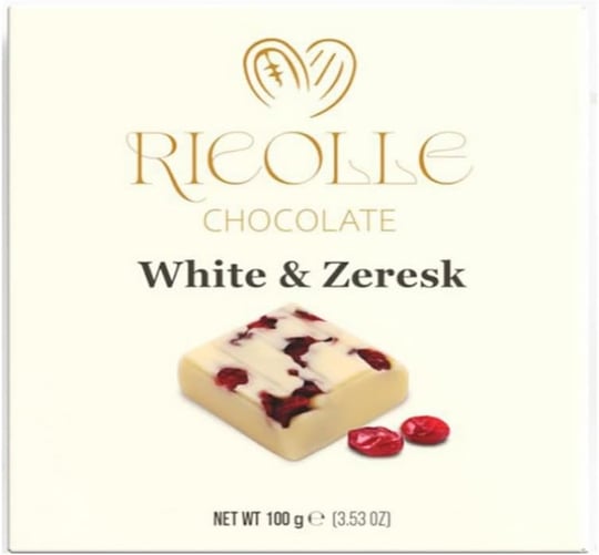 Ricolle Chocolate White and Zereshk 100 gr (EKŞİ ve TATLI)