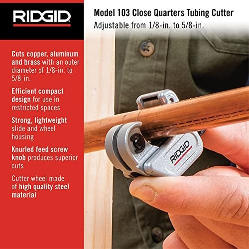 RIDGID 32975 Model 103 Kapalı Çeyrek Boru Kesici, 1/8