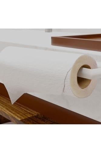 Risingmaber Metal Beyaz Yapışkanlı Kağıt Havluluk Yapışkanlı Havlu Askılığı, Banyo Askısı Yapışkanlı Havluluk ve Peçetelik 3M Yapışkanlı Tasarım MT72B