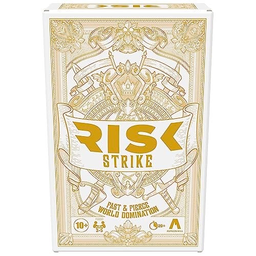 Risk Strike Cards and Dice Game, Quick-Playing Strategy Card Game for 2-5 Players, 20 Min. Average, Family Games, Party Games - İngilizce versiyon