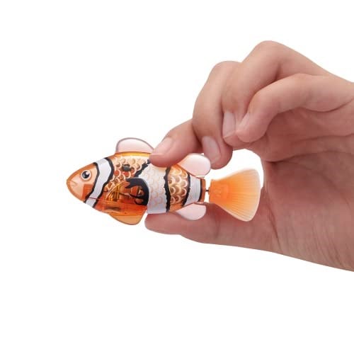 ROBO ALIVE Robo Fish Serisi 3 robot balık, 2li paket, turuncu ve deniz mavisi, birden fazla yönde yüzer, pille çalışır, oyuncak balık, havuz oyuncağı (2li paket, - Seçenekler: Seri 2, Seri 3, Modern