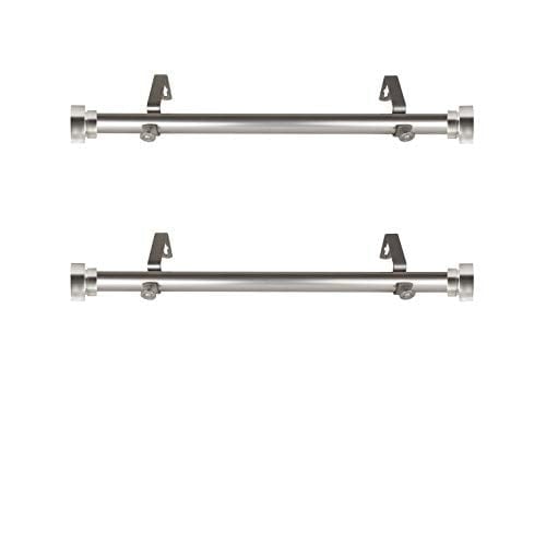 Rod Desyne SIDE100-5 2,54 cm Yan Perde Çubuğu, 30,48-50,8 cm (2li Set), Saten Nikel
