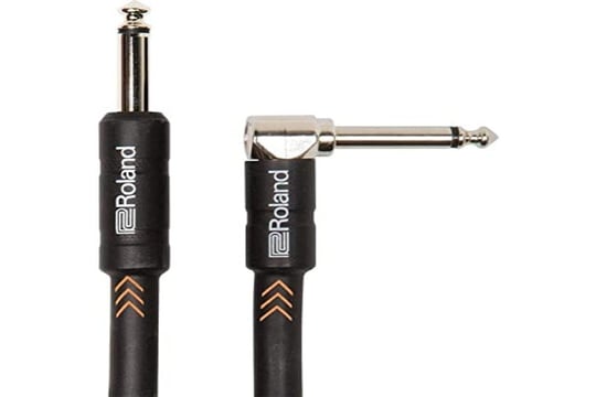 Roland Black-Serisi 3 m enstrüman kablosu, açılı/düz 6,3 mm jak - RIC-B10A