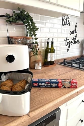 Roll Up Kesilmiş Mini Pişirme Kağıdı Airfryer - Tost Makinesi - Mini Fırın uyumlu 12 Yaprak x 6 Kutu