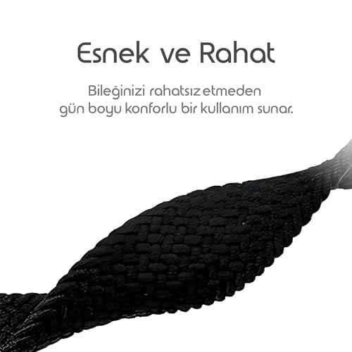 Rongep [Classical Loop] Xiaomi Redmi Watch 6/5/4/Mi Band 10 Pro/9 Pro/8 Pro ile Uyumlu Örgü Kordon Konforlu Mi Band 10 Pro Kordon Terletmeyen Elastik Kumaşlı Redmi Wa - Seçenekler: Siyah, Haki, Renkli