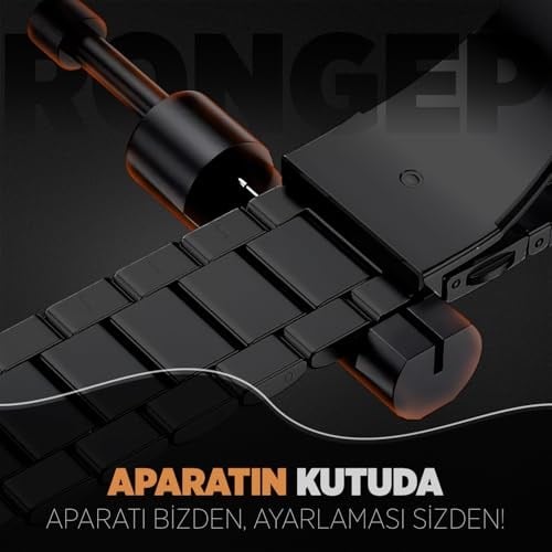 Rongep Huawei ile Uyumlu [Kısaltma Aparatlı] 22mm Çelik Kordon GT6/GT6 Pro/GT5/GT5 Pro/GT4/GT3/GT3 Pro/GT2/GT2 Pro 46mm için Baklalı Model GT6 Pro Kordonu Pasla - Seçenekler: Siyah, Gümüş, Siyah-Gümüş