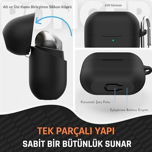 Rongep Samsung Galaxy Buds 3-Pro-3 FE için Kulaklık Kılıfı Darbelere ve Çizilmeye Karşı Kasa Koruyucu Buds 3 Pro Kılıfı Tam Koruma Sağlay - Seçenekler: Galaxy Buds 3-Pro-3 FE, Huawei FreeBuds Pro 4...