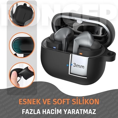 Rongep Samsung Galaxy Buds 3-Pro-3 FE için Kulaklık Kılıfı Darbelere ve Çizilmeye Karşı Kasa Koruyucu Buds 3 Pro Kılıfı Tam Koruma Sağlay - Seçenekler: Galaxy Buds 3-Pro-3 FE, Huawei FreeBuds Pro 4...