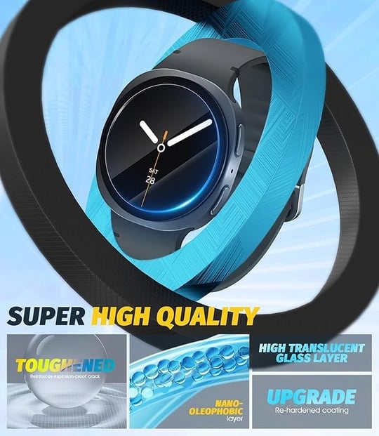 Rongep Samsung Galaxy Watch 8 44mm için Kolay Uygulama Aparatlı Ekran Koruyucu 9H Sertliğinde Çizilmeye Karşı Koruyan Dokunma - Seçenekler: Galaxy Watch 8 44mm, GT5 41mm, GT5 Pro 42mm, GT5 Pro 46mm...