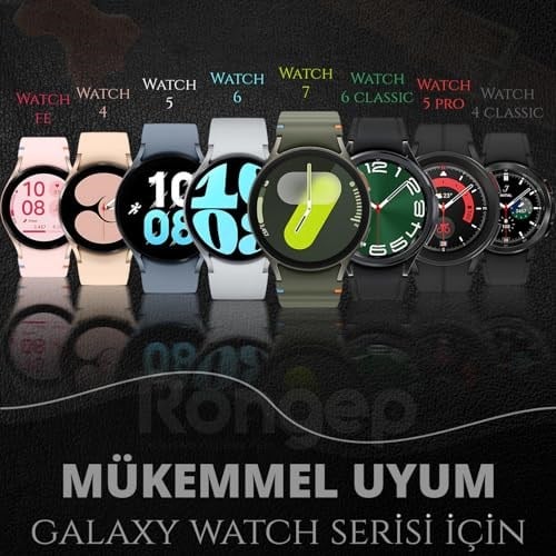 Rongep Samsung ile Uyumlu Deri Görünümlü Hibrit 20mm Silikon Kordon Galaxy Watch 7/6/5/4 Serisi için Galaxy Watch 7 Kordon (40mm/44mm) Watch 6/4 Clas - Seçenekler: Siyah, Kahverengi, Turuncu, Wine Red