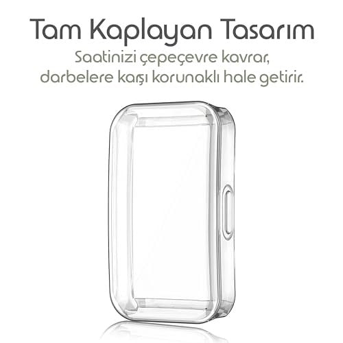 Rongep [Soft-Case] Samsung Galaxy Fit 3 için 360° Kasa Koruyucu Yumuşak TPU Kılıf Dokunma ve Netliği Etkilemeyen Galaxy Fit3 Koruyucu Darbelere Karşı Samsung Fit 3 Ekran Koruyuculu Kılıf (Şeffaf)