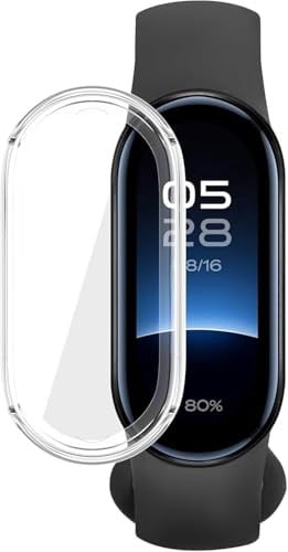 Rongep [Soft-Case] Xiaomi Mi Band 10 ile Uyumlu 360° Kasa Koruyucu Kılıf Yumuşak TPU Malzeme Dokunmatiği ve Netliği Etkilemeyen Darbelere Karşı Xiaomi Mi Band 10 Ekran Koruyuculu Kılıf (Şeffaf)