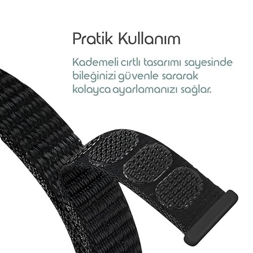 Rongep [Sport Loop] Xiaomi Mi Band 10/9/8 ile Uyumlu Kumaş Kordon Yumuşak ve Konforlu Smart Band10 Kordon Dayanıklı Cırt Cırt Ta - Seçenekler: Siyah, Haki, Kırmızı-Siyah, Kırçıllı Beyaz, Mavi, Neon...